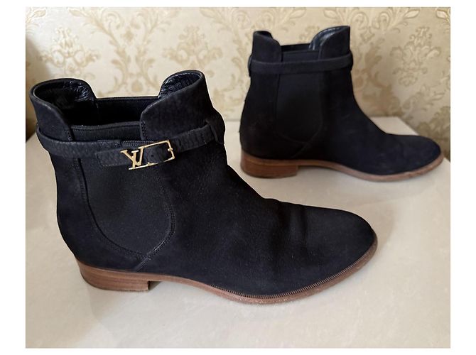 Stivaletti Louis Vuitton in pelle nera Nero - vista 12