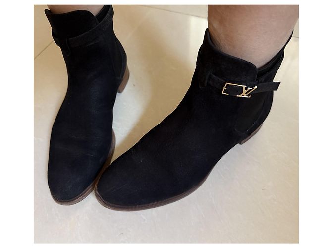 Stivaletti Louis Vuitton in pelle nera Nero - vista 2