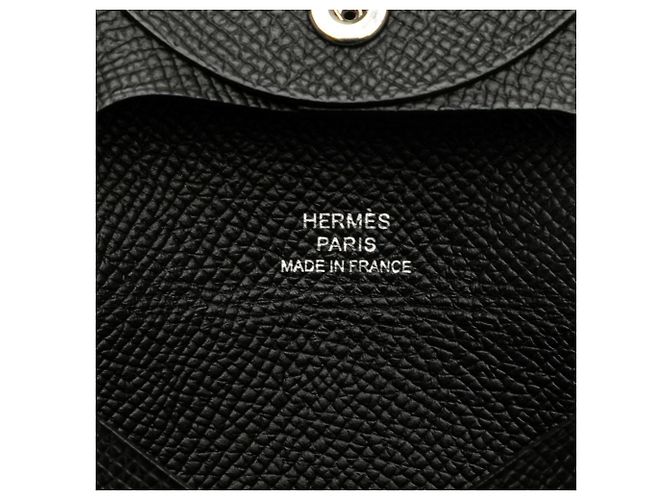 Monedero Bastia de Hermès en cuero Epsom negro - vista 8