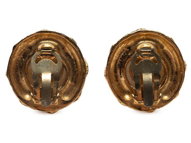 Orecchini a clip placcati in oro Chanel con perle finte D'oro - vista 2