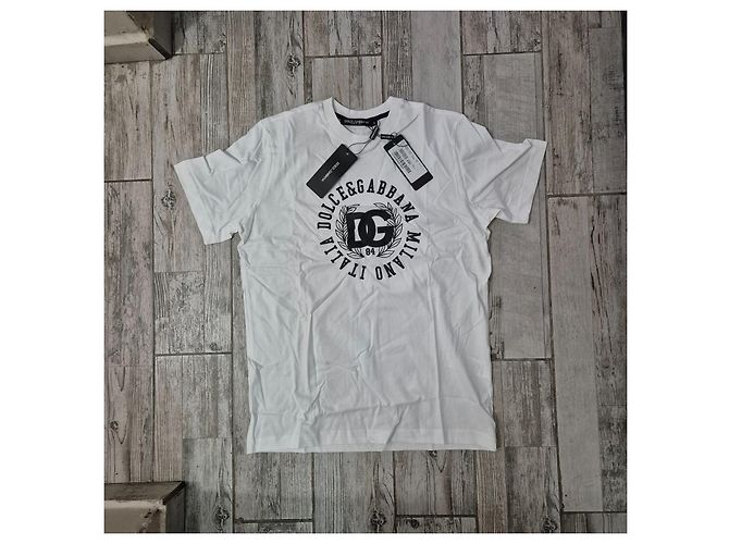 T-shirt in cotone bianco Dolce & Gabbana - vista 2