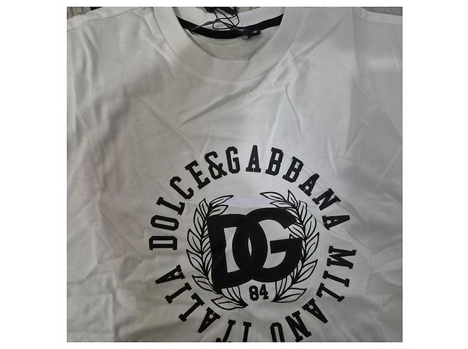 T-shirt in cotone bianco Dolce & Gabbana - vista 3
