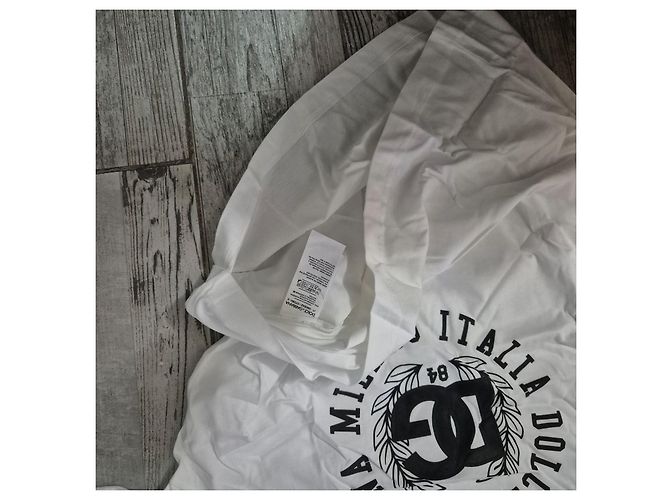 T-shirt in cotone bianco Dolce & Gabbana - vista 4