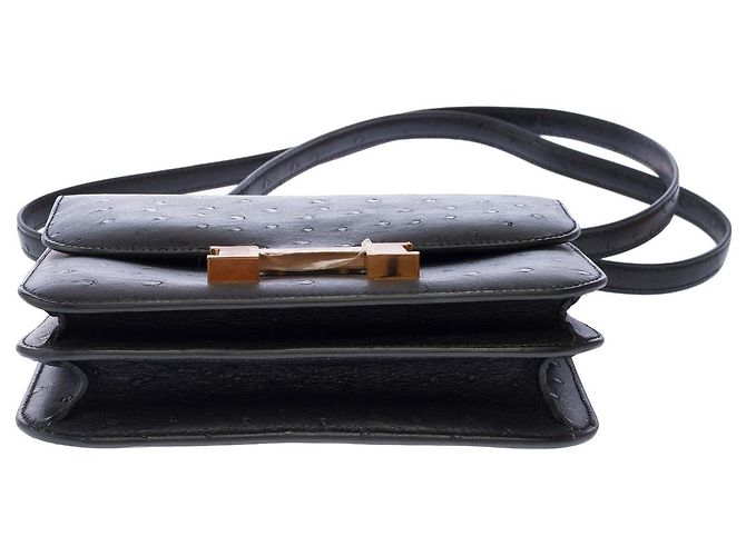 Hermès Borsa HERMES Constance in Pelle Esotica Nera - 102911 Nero - vista 11