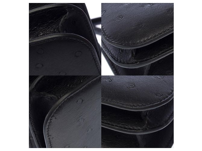 Hermès Borsa HERMES Constance in Pelle Esotica Nera - 102911 Nero - vista 12