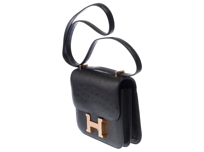 Hermès Borsa HERMES Constance in Pelle Esotica Nera - 102911 Nero - vista 5