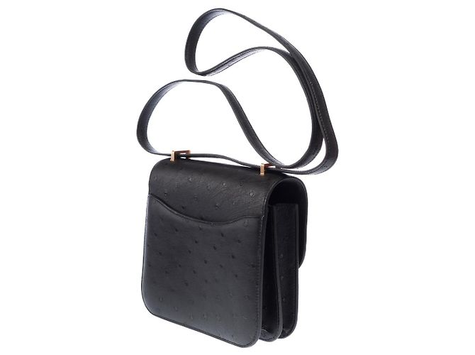 Hermès Borsa HERMES Constance in Pelle Esotica Nera - 102911 Nero - vista 6