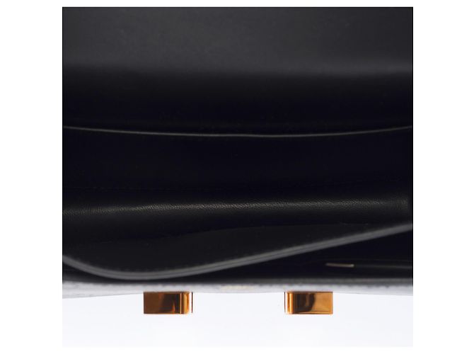 Hermès Borsa HERMES Constance in Pelle Esotica Nera - 102911 Nero - vista 9