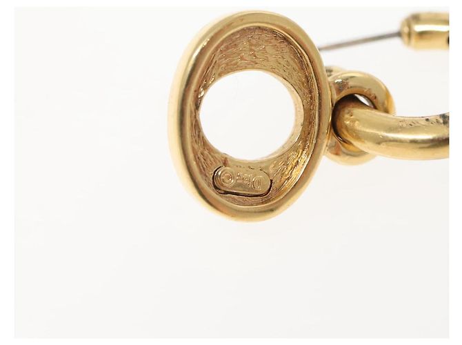 Orecchino Pierce in metallo dorato Christian Dior Auth bs29177 D'oro - vista 11