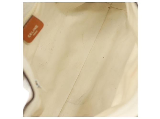 Céline Borsa a Spalla in Pelle Bianca e Argento CELINE Auth bs29347 Bianco - vista 11