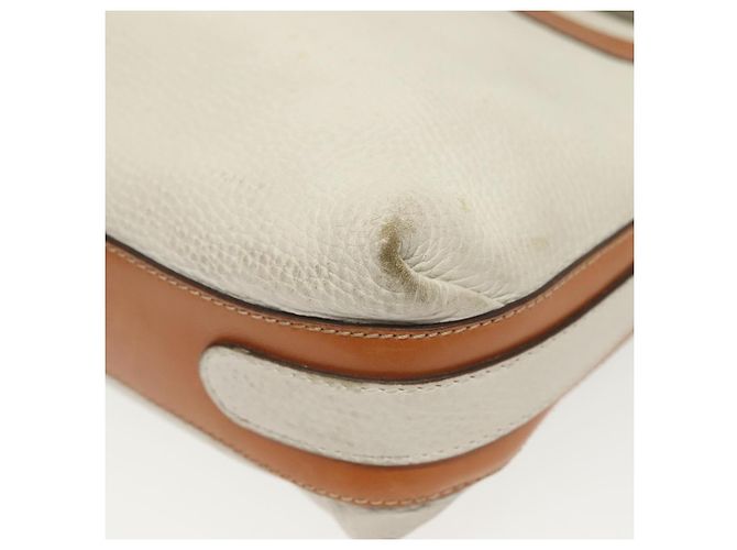 Céline Borsa a Spalla in Pelle Bianca e Argento CELINE Auth bs29347 Bianco - vista 14