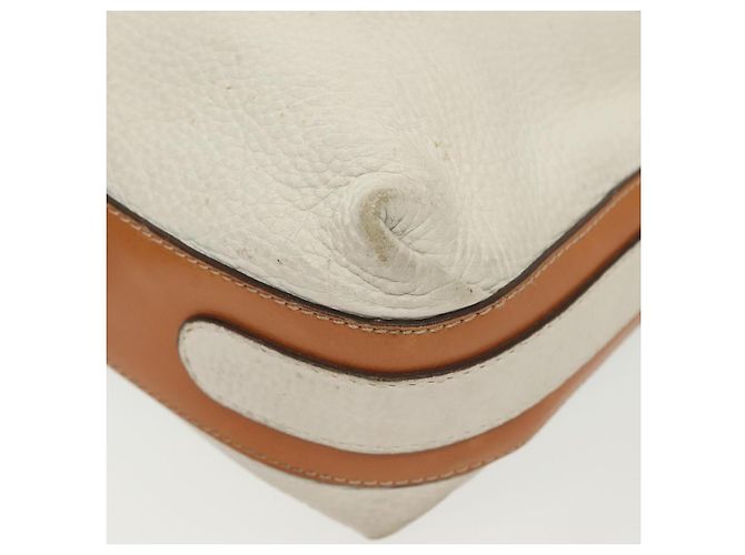 Céline Borsa a Spalla in Pelle Bianca e Argento CELINE Auth bs29347 Bianco - vista 16