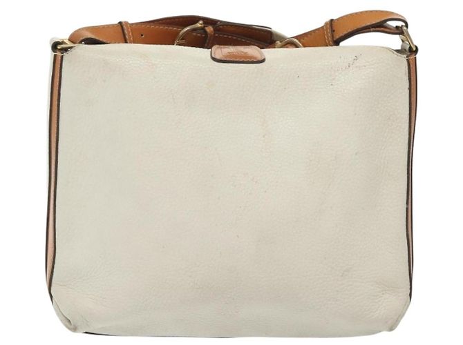 Céline Borsa a Spalla in Pelle Bianca e Argento CELINE Auth bs29347 Bianco - vista 2
