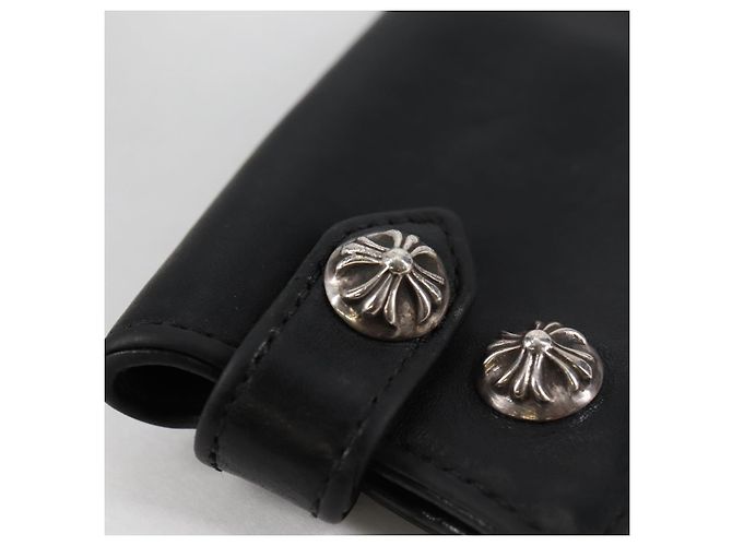 Chrome Hearts Key Case Leather Black Auth 138944M - view 18