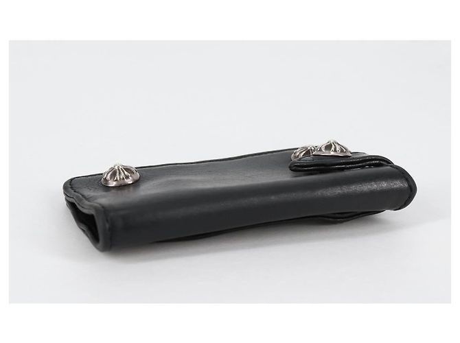 Chrome Hearts Key Case Leather Black Auth 138944M - view 5