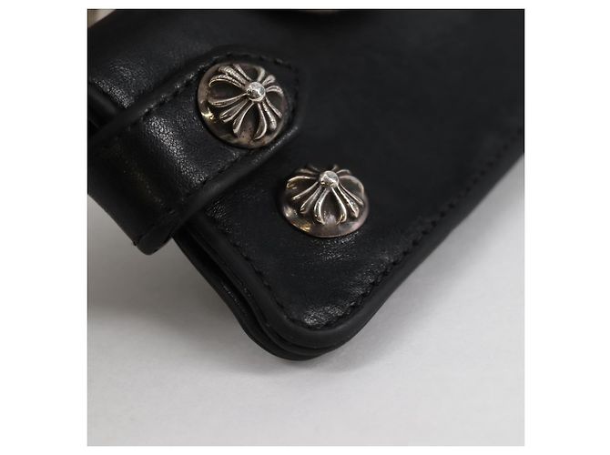 Chrome Hearts Key Case Leather Black Auth 138944M - view 7