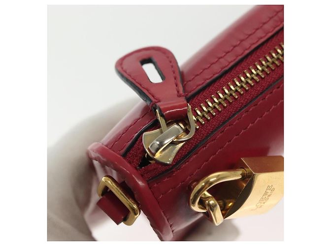 Bolso de cuero LOEWE dorado rosa Auth 140238 - vista 10