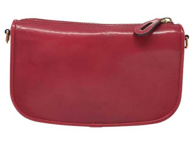 Bolso de cuero LOEWE dorado rosa Auth 140238 - vista 13