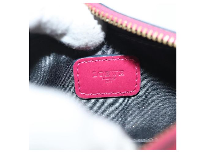 Bolso de cuero LOEWE dorado rosa Auth 140238 - vista 17
