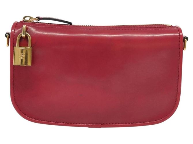 Bolso de cuero LOEWE dorado rosa Auth 140238 - vista 2