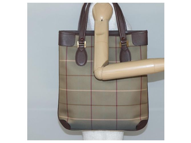 Autre Marque Borsa Tote Burberrys Nova Check in tela beige oro Auth ep10702 D'oro - vista 20