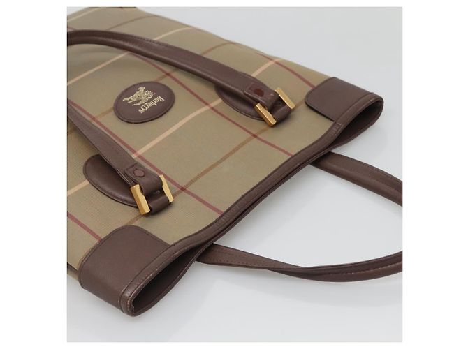 Autre Marque Borsa Tote Burberrys Nova Check in tela beige oro Auth ep10702 D'oro - vista 6