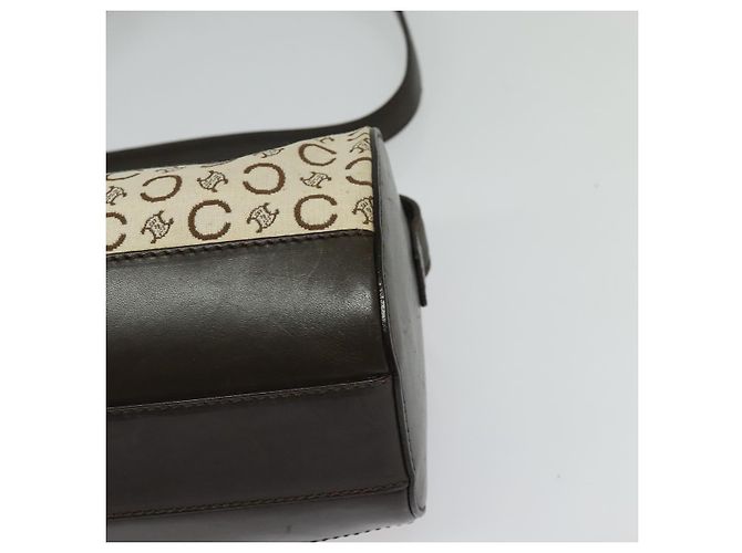 Céline Borsa a Spalla in Tela Macadam C di CELINE Beige Oro Auth 142248 D'oro - vista 15
