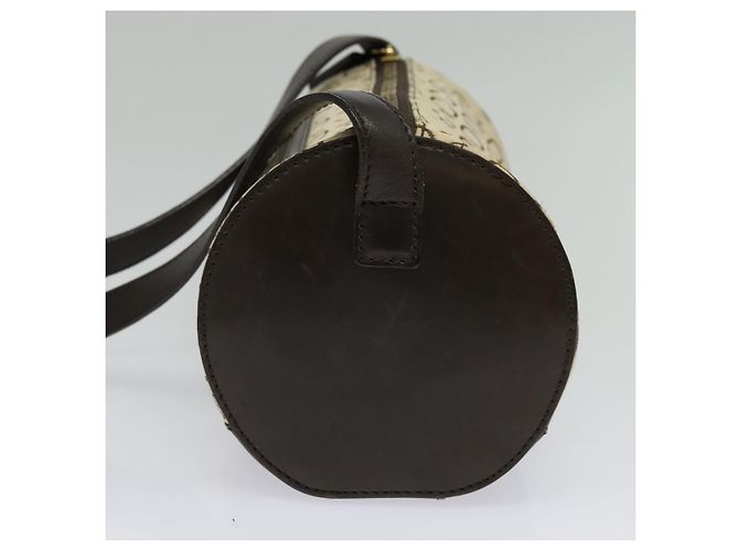 Céline Borsa a Spalla in Tela Macadam C di CELINE Beige Oro Auth 142248 D'oro - vista 4