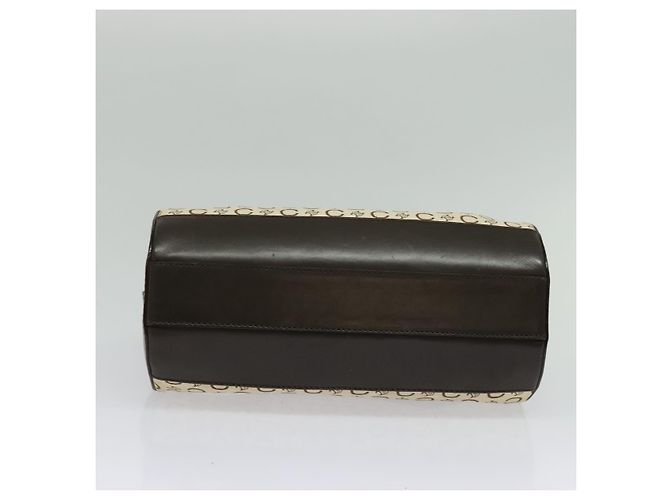 Céline Borsa a Spalla in Tela Macadam C di CELINE Beige Oro Auth 142248 D'oro - vista 5
