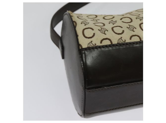 Céline Borsa a Spalla in Tela Macadam C di CELINE Beige Oro Auth 142248 D'oro - vista 9