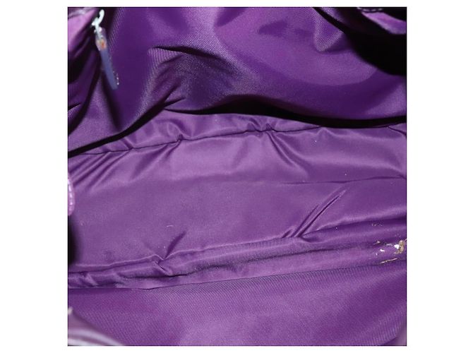 Borsa Tote Canage Christian Dior in nylon viola argento autentica ep10801 - vista 11