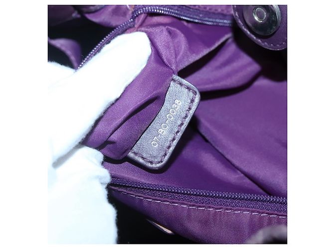 Borsa Tote Canage Christian Dior in nylon viola argento autentica ep10801 - vista 12