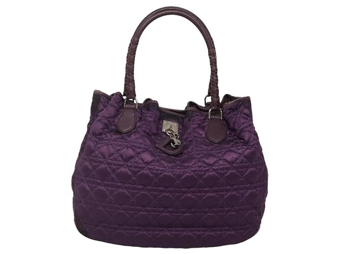 Borsa Tote Canage Christian Dior in nylon viola argento autentica ep10801 - vista 13