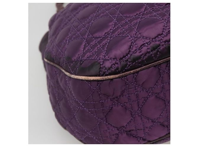 Borsa Tote Canage Christian Dior in nylon viola argento autentica ep10801 - vista 14