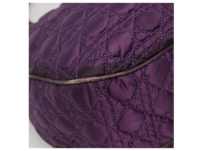 Borsa Tote Canage Christian Dior in nylon viola argento autentica ep10801 - vista 16
