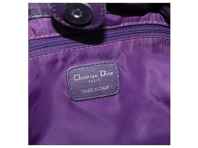 Borsa Tote Canage Christian Dior in nylon viola argento autentica ep10801 - vista 17