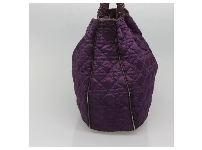 Borsa Tote Canage Christian Dior in nylon viola argento autentica ep10801 - vista 3
