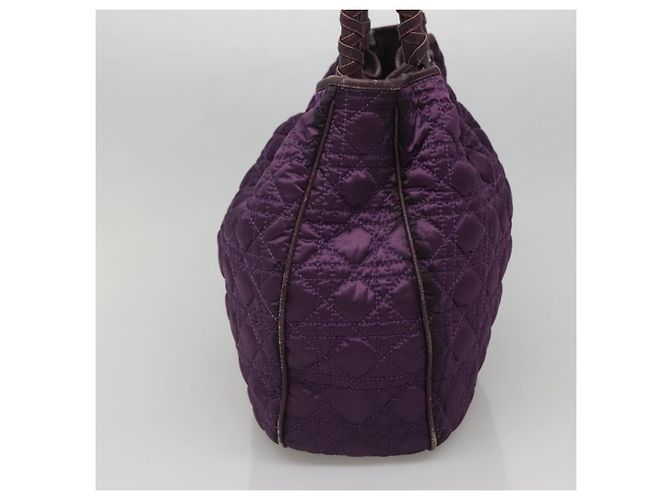 Borsa Tote Canage Christian Dior in nylon viola argento autentica ep10801 - vista 4
