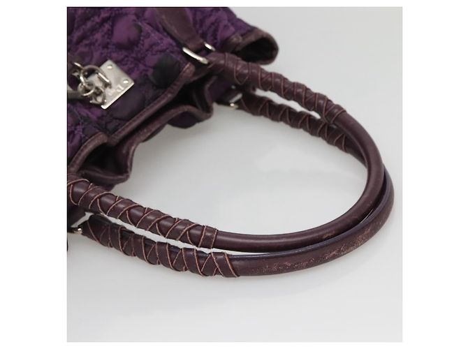 Borsa Tote Canage Christian Dior in nylon viola argento autentica ep10801 - vista 7