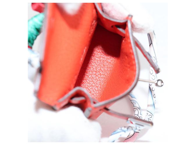 Hermès HERMES Micro Kelly Bag Charm Pelle Arancione Auth 141175SM - vista 10