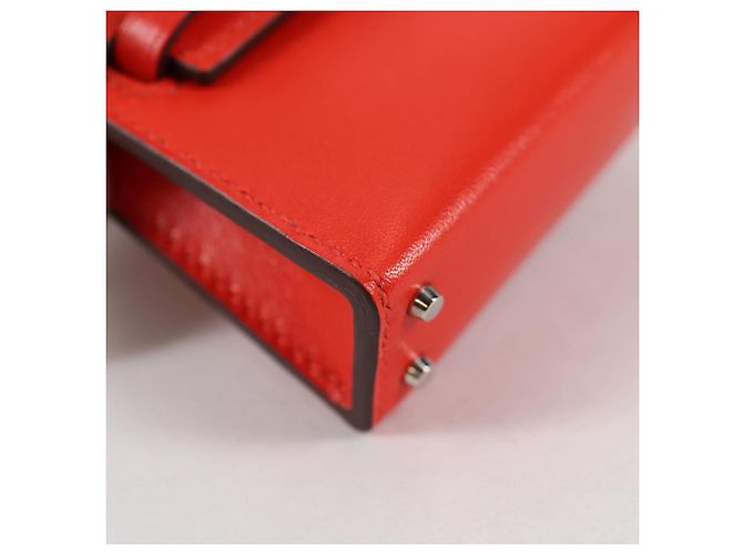 Hermès HERMES Micro Kelly Bag Charm Pelle Arancione Auth 141175SM - vista 16