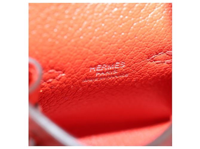 Hermès HERMES Micro Kelly Bag Charm Pelle Arancione Auth 141175SM - vista 21