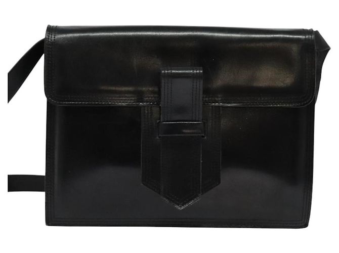 Borsa a Spalla in Pelle Nera e Dorata SAINT LAURENT Auth bs29361 Nero D'oro - vista 13
