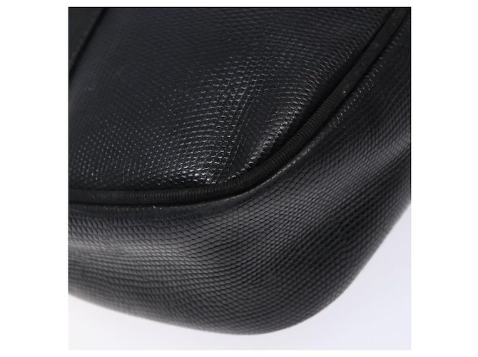 Borsa a Spalla Vala in Pelle Embossata Nera e Oro Auth BA5268 di Salvatore Ferragamo Nero D'oro - vista 15