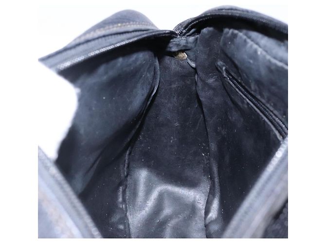 Borsa a Spalla Vala in Pelle Embossata Nera e Oro Auth BA5268 di Salvatore Ferragamo Nero D'oro - vista 20