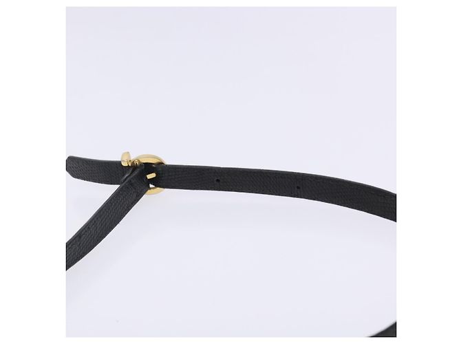 Borsa a Spalla Vala in Pelle Embossata Nera e Oro Auth BA5268 di Salvatore Ferragamo Nero D'oro - vista 8