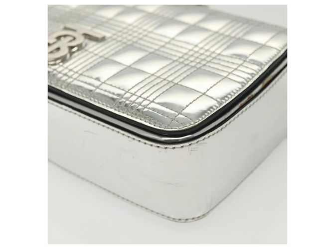 Borsa a Spalla BURBERRY Catena Smalto Argento Auth 140195 - vista 16