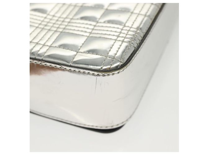 Borsa a Spalla BURBERRY Catena Smalto Argento Auth 140195 - vista 17