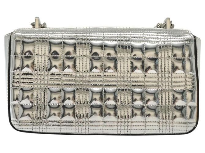 Borsa a Spalla BURBERRY Catena Smalto Argento Auth 140195 - vista 2