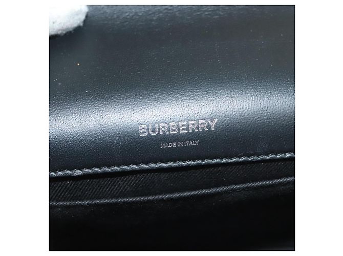 Borsa a Spalla BURBERRY Catena Smalto Argento Auth 140195 - vista 20